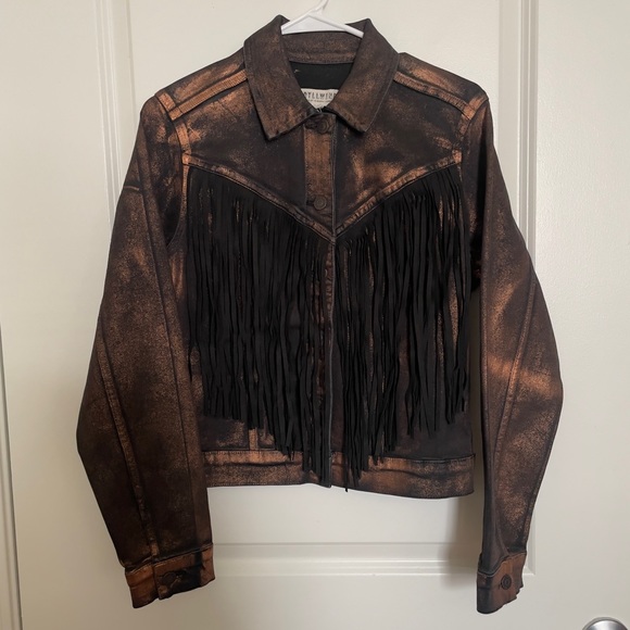 Fringe Denim Trucker Jacket - Picture 4 of 6